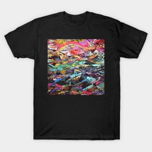 Rainbow Abstract Landscape 290 T-Shirt